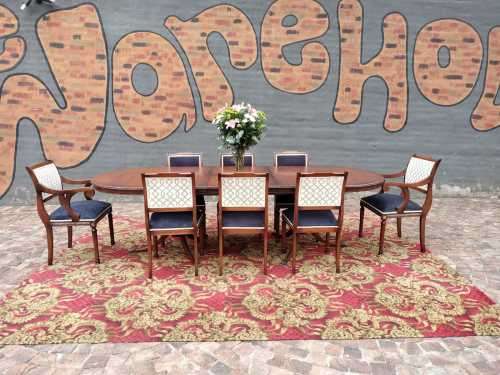 Elegant 8 Seater Regency Style dining room table and chairs