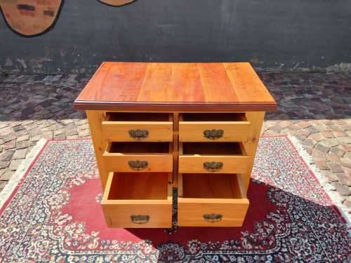 Country Cottage Style Butchers Block,  Kitchen Island solid oregan with six drawers.