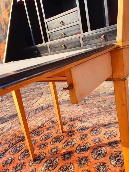 Vintage Beech wood Secretary Desk