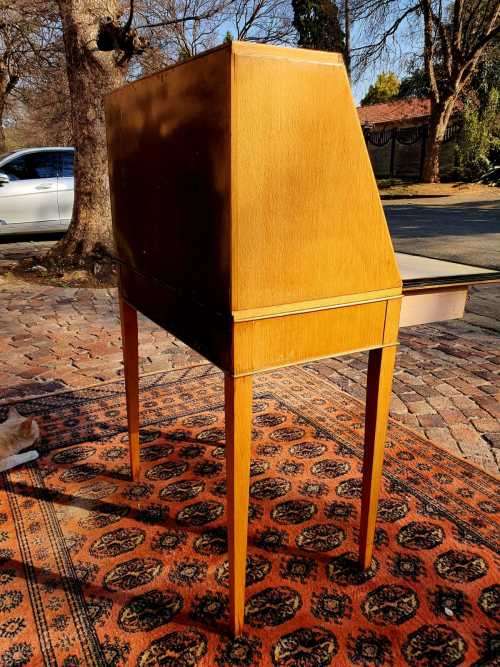 Vintage Beech wood Secretary Desk