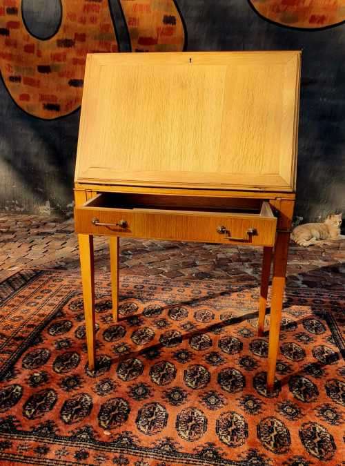 Vintage Beech wood Secretary Desk