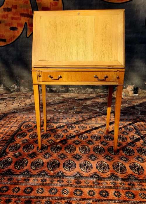 Vintage Beech wood Secretary Desk