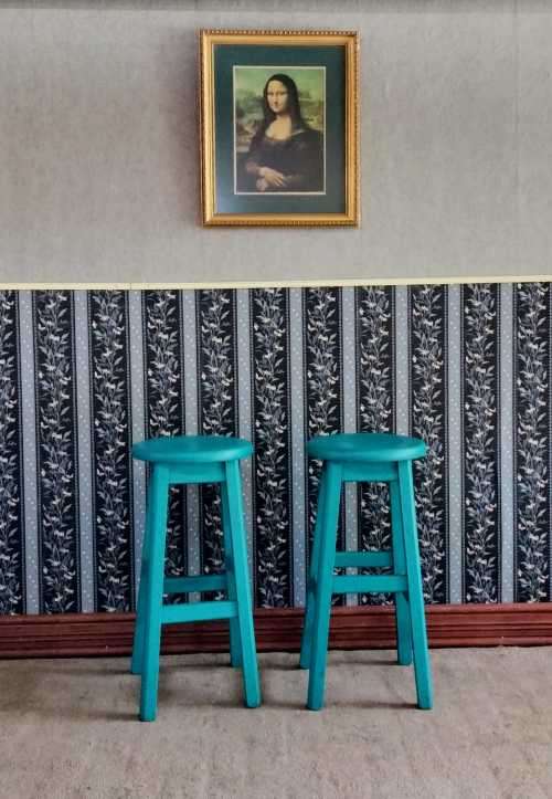 Pair of painted bar chairs