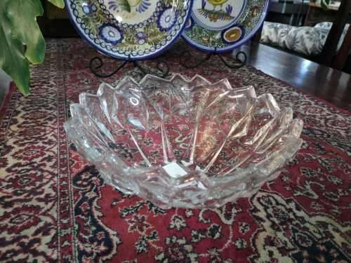 Vintage Uranium Glass Salad Bowl