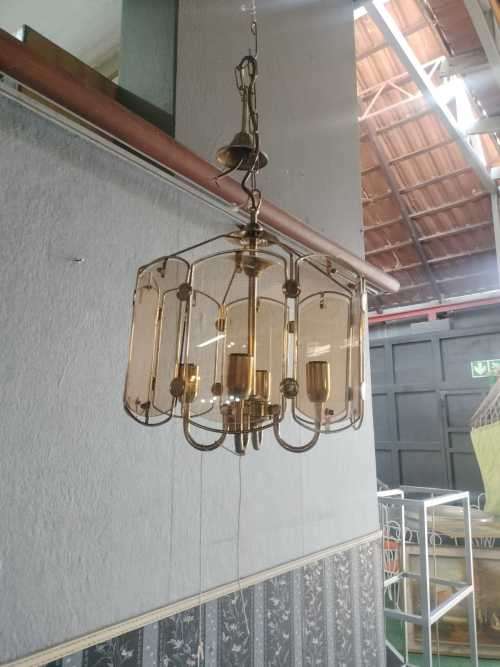 Vintage Hanging Lights with glass