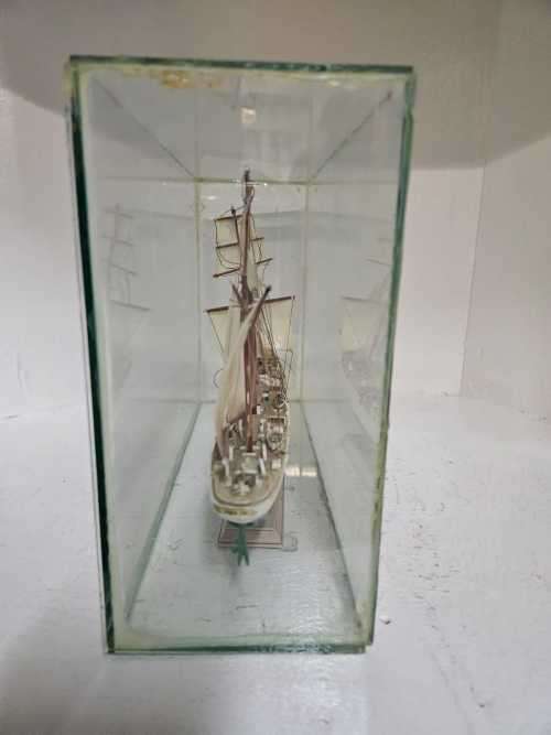 Vintage Model ship in a Glass case
