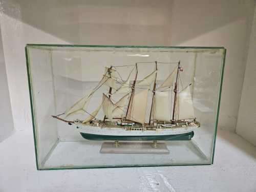 Vintage Model ship in a Glass case
