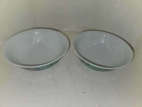 Chinese Wan Shou Longevity Pattern Turquoise Porcelain Rice Bowl