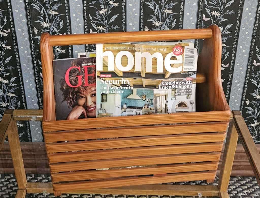 Solid Pine Magazine Rack