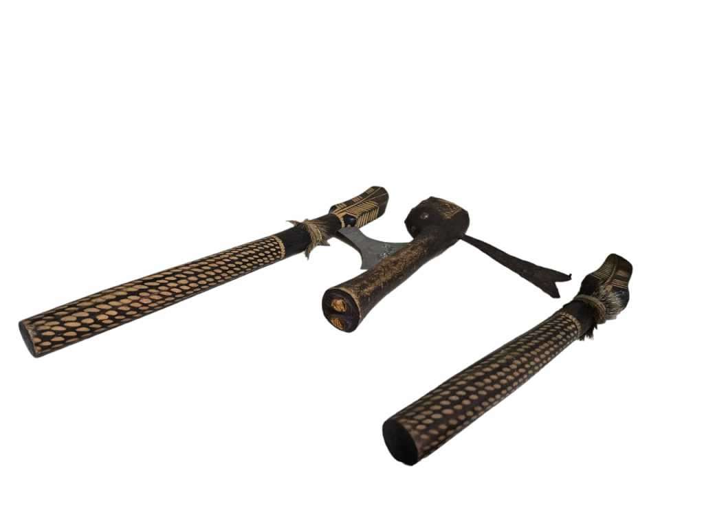 Modern recreation African wood & metal piece