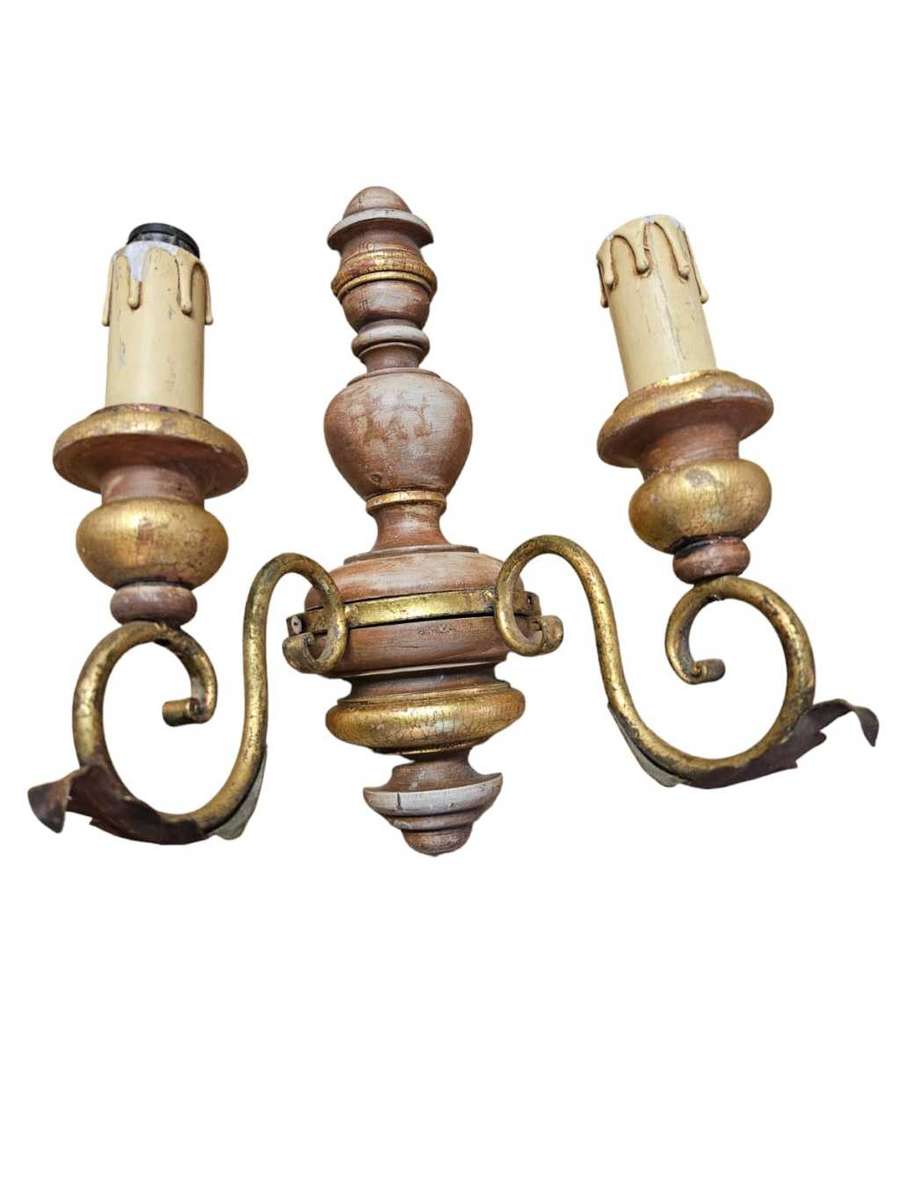 Illuminate your space with a touch of rustic elegance with our wooden and metal wall scone