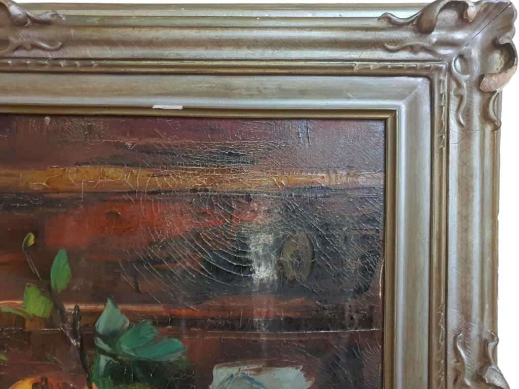 Antique "Still life with fruits" oil painting