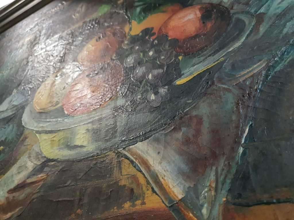 Antique "Still life with fruits" oil painting