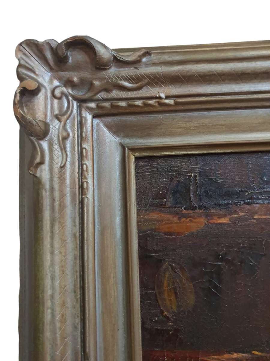 Antique "Still life with fruits" oil painting