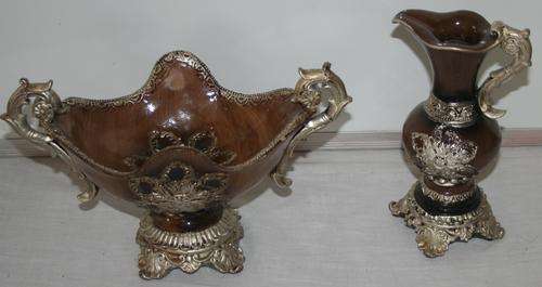 MAGNIFICENT VERY ORNATE RESEND JUG AND BOWL