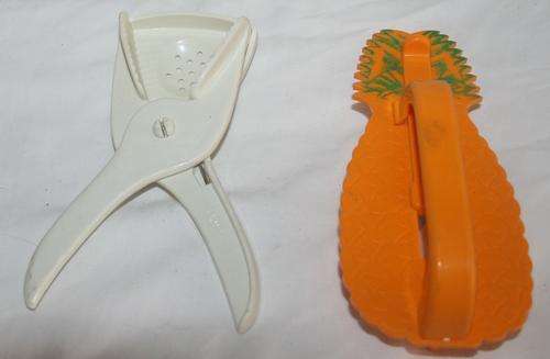 TWO AMAZING VINTAGE KITCHEN TOOL, A PINEAPPLE CUTTER & LEMON SQUEEZER