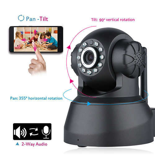 Wireless 720P Security Network CCTV IP Camera - Night Vision / WIFI / Webcam / TF / Smartphone