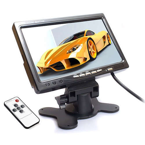 7 Inch LCD Color Screen - 2 Channel Video Input / DVD / Rearview Monitor