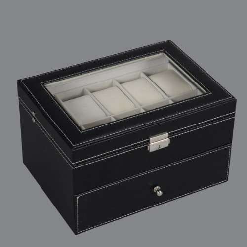 New Luxury Leather Watch 20 Grid / Slot Box Storage Display Watch Case
