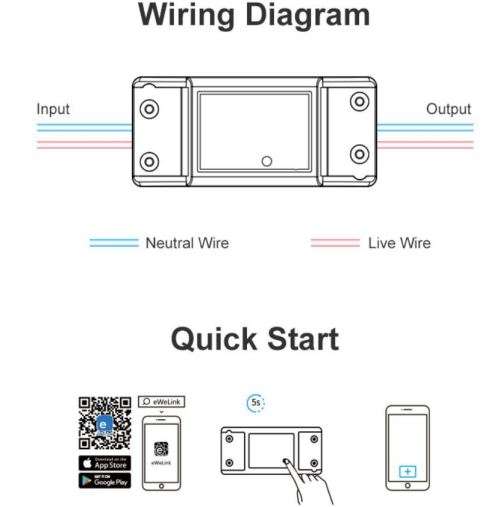 Sonoff Basic - 10A Smart Home WiFi Switch