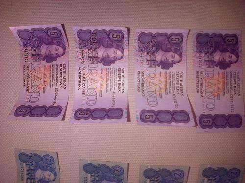 LOT OF SOUTH AFRICAN BANK NOTES (X4 R5 CL STALS) AND (X4 R2 GH. DE KOCK)