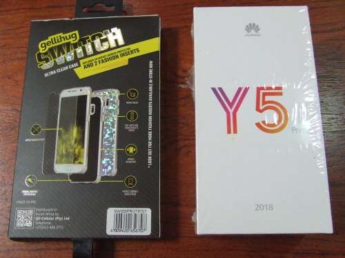 HUAWEI Y5 PRIME 2018 WITH IMPACT SCREEN PROTECTOR AND 2 FASHION INSERTS (BRAND NEW STILL WRAPPED)