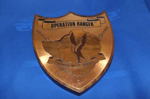 Rhodesian Plaque " Operation Ranger " North West Border