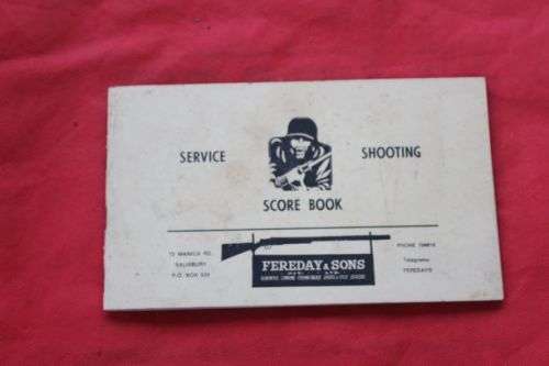 Rhodesian Service Score Book Shooting