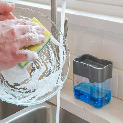 2-in-1 Pump Soap Dispenser and Sponge Caddy // Wholesale from 6 Pieces