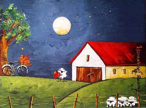 AD1484 My Heart by Annette Dannhauser 150mmx200mm on canvas board