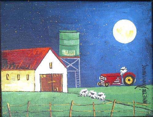 AD1643 Tractor by Annette Dannhauser 180mmx230mm