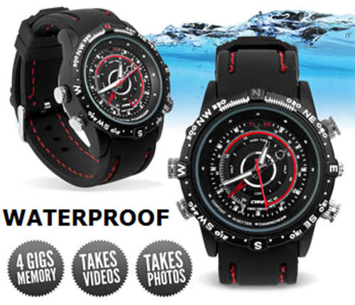 4GB Water Resistance Spy Watch