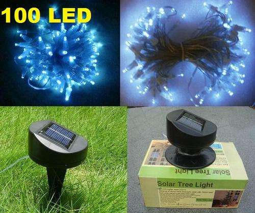 100 LED 21 meters Solar Powered White fairy lights