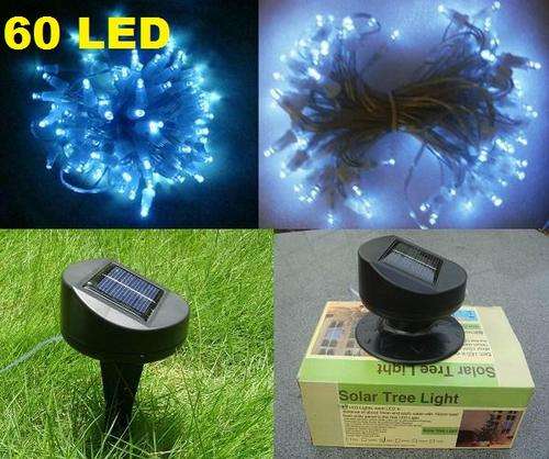 60 LED 13 meters Solar Powered White fairy lights