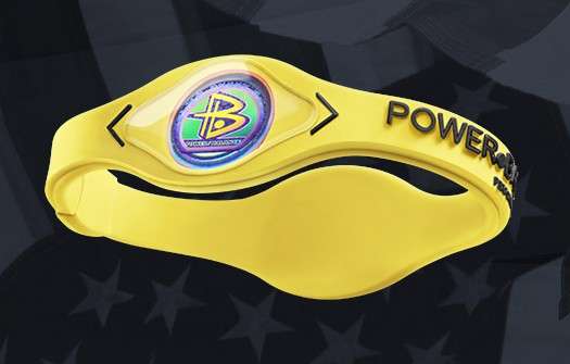 POWERBALANCE SILICONE WRISTBAND (Medium: Yellow with Black lettering)