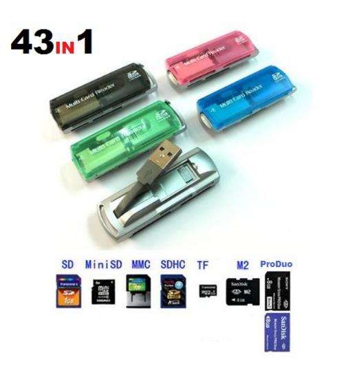 43 in 1 USB 2.0 All in 1 High Speed Memory Multi-Card Reader Writer