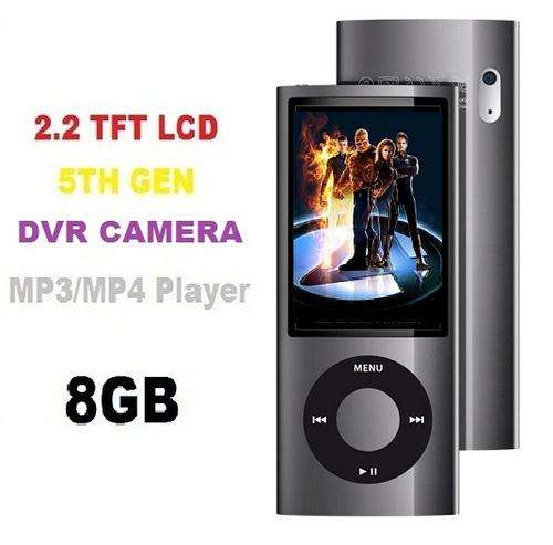 8GB 5th Gen DVR Camera Mp3, Mp4 Player PLUS FREE SILICON SLEEVE!!! (BLACK)