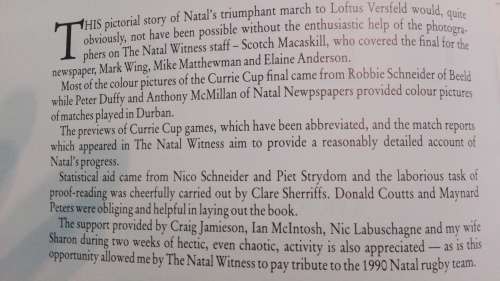 Road to GLORY A Pictorial Record of Natals Currie Cup Triumph by John Bishop