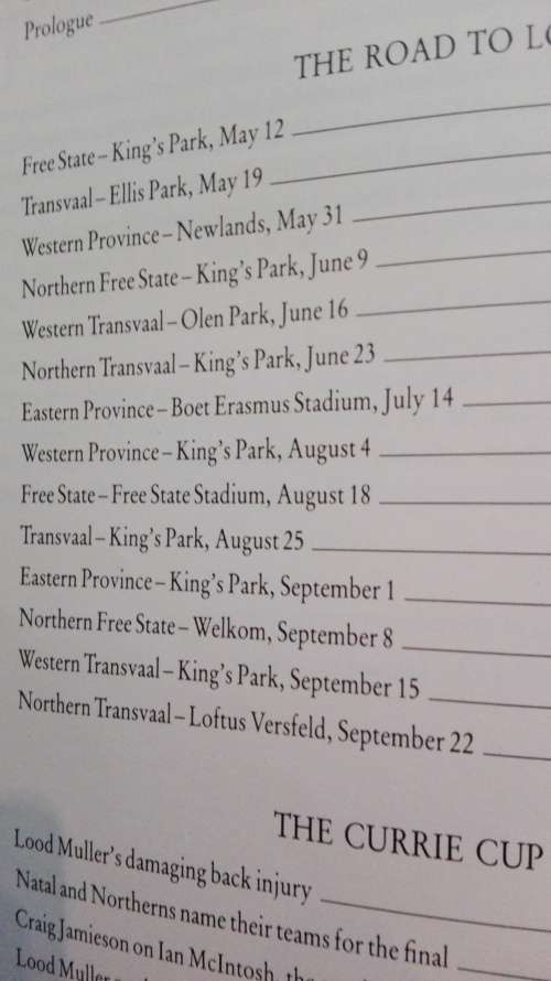 Road to GLORY A Pictorial Record of Natals Currie Cup Triumph by John Bishop