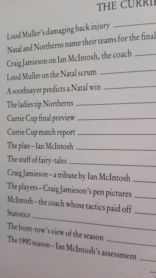 Road to GLORY A Pictorial Record of Natals Currie Cup Triumph by John Bishop