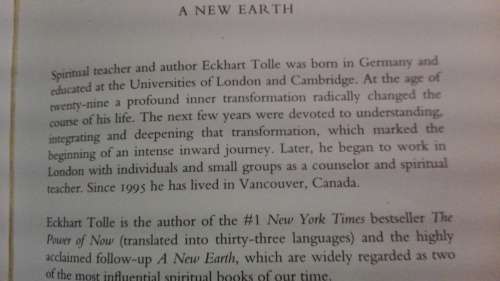ECKHART TOLLE A NEW EARTH Awakening to your life's purpose