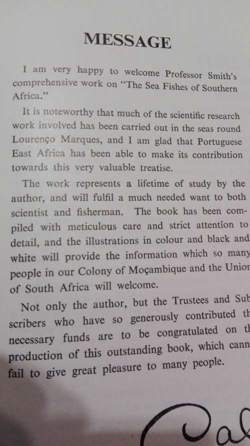 THE SEA FISHES OF SOUTHERN AFRICA by J L B SMITH