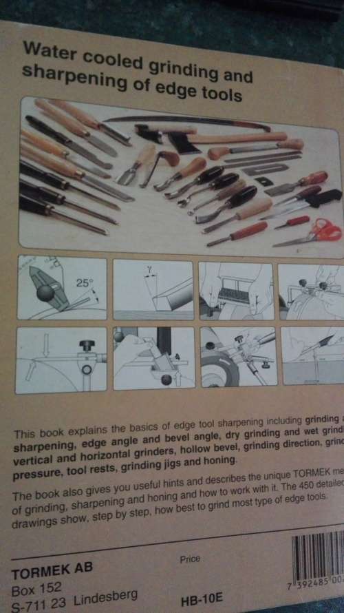 WATER COOLED GRINDING AND SHARPENING OF EDGE TOOLS BY TORGNY JANSSON ( metelwork /engineering  )