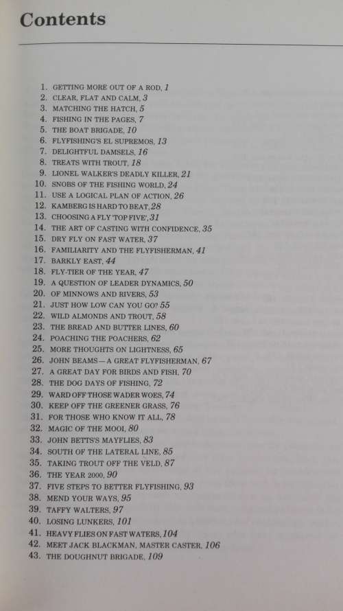 MY WAY WITH A TROUT by TOM SUTCLIFFE Reflections of a South African flyfisherman ( fly fishing )