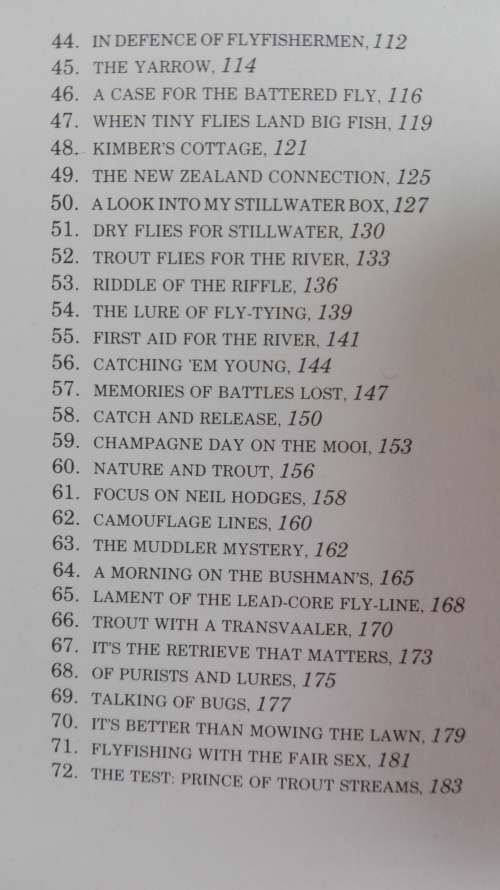 MY WAY WITH A TROUT by TOM SUTCLIFFE Reflections of a South African flyfisherman ( fly fishing )