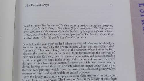 A HISTORY OF NATAL EDGAR H BROOKES and COLIN DE B WEBB