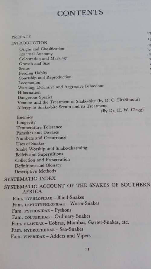 SNAKES of Southern Africa VIVIAN F M FITZSIMONS plus Poster "  The John Visser Guide to Dangerous