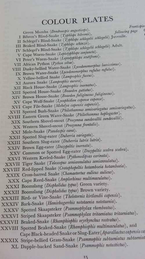 SNAKES of Southern Africa VIVIAN F M FITZSIMONS plus Poster "  The John Visser Guide to Dangerous