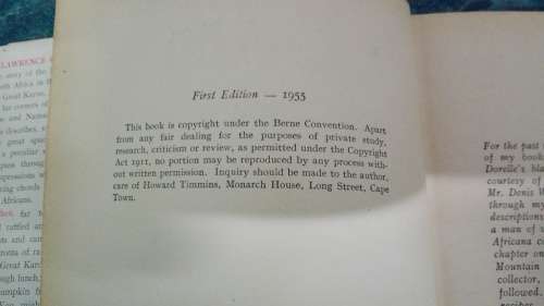 KAROO LAWRENCE G GREEN First Edition 1955