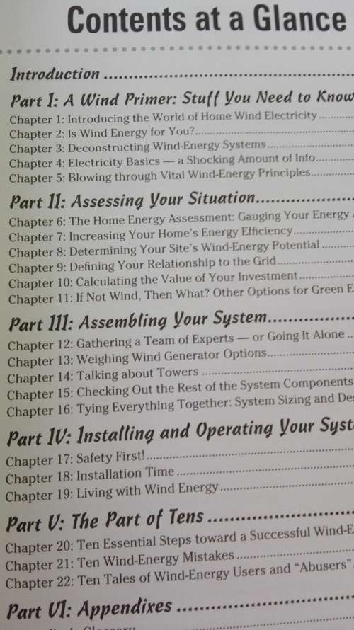 WIND POWER FOR DUMMIES IAN WOOFENDEN ( electricity from the wind )